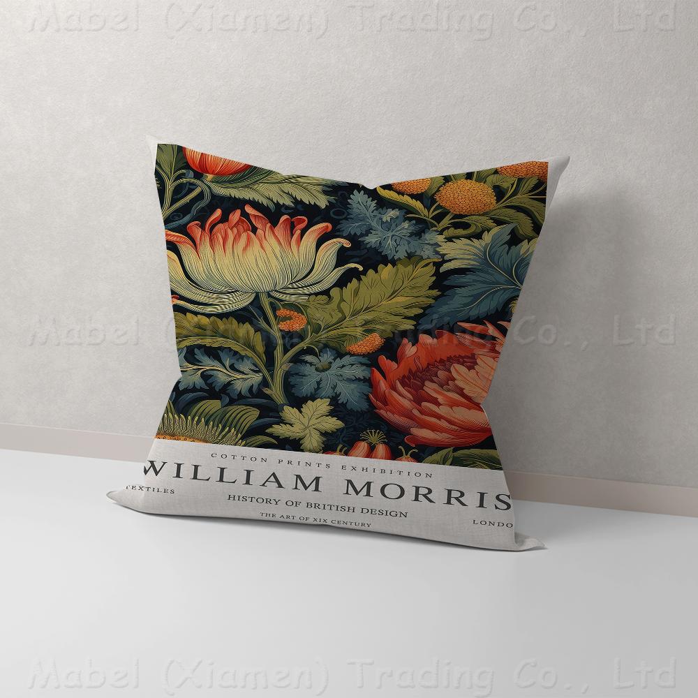 William Morris Exhibition Butterfly Moon & Stars Art Pillow Anime Pillow Sofa Bed Head Cover Cushion Cover 45x45 Cm Fashion