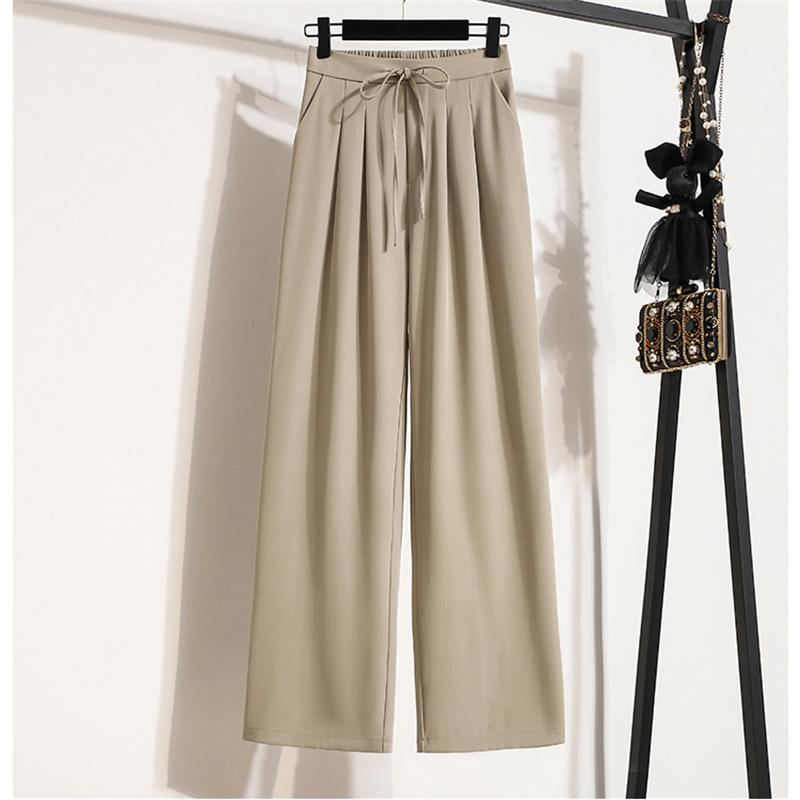 

DIMANAF 2023 летние брюки с высокой талией, женские прямые базовые брюки, свободные повседневные женские повседневные брюки, брюки 5XL 5XL бежевый