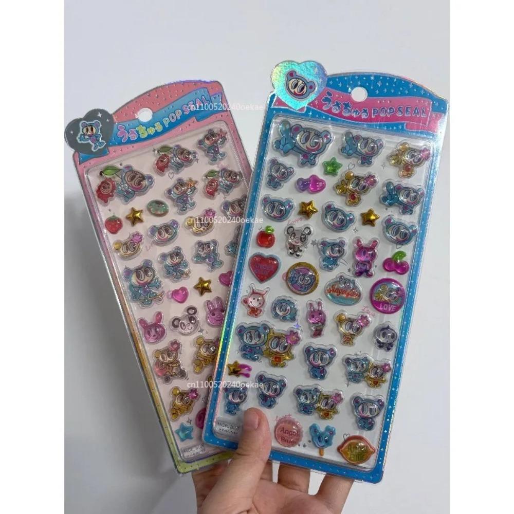 Hot Angel Blue Jelly Stickers Japanese Blue Phone Case Boys And Girls Diy Decorative Stickers Toys 3D Relief Stickers