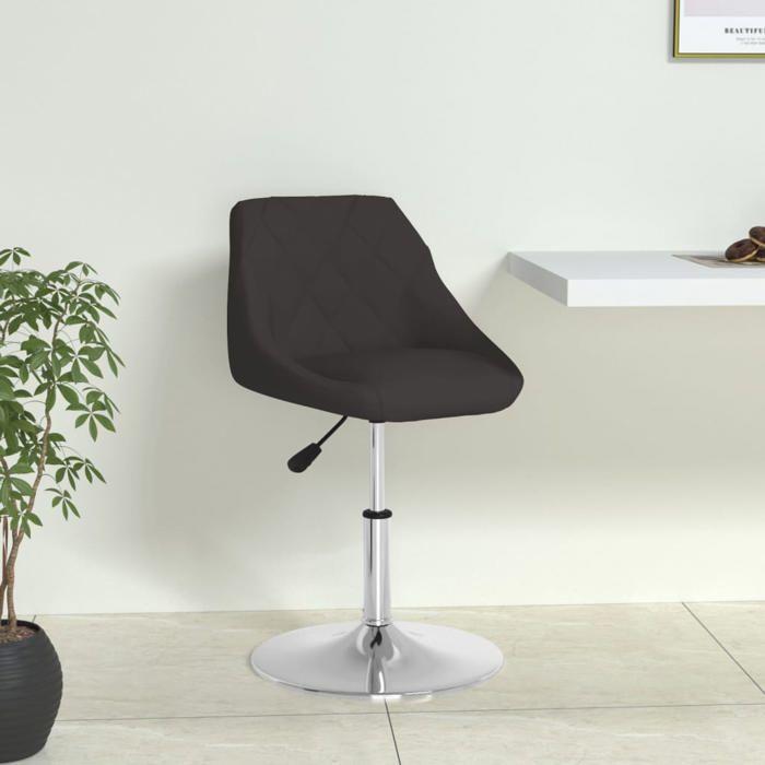 VidaXL Chaise Pivotante de Salle à Manger Chaises à Dîner Sièges de Cuisine Meubles de Bureau Intérieur Noir Similicuir 335150