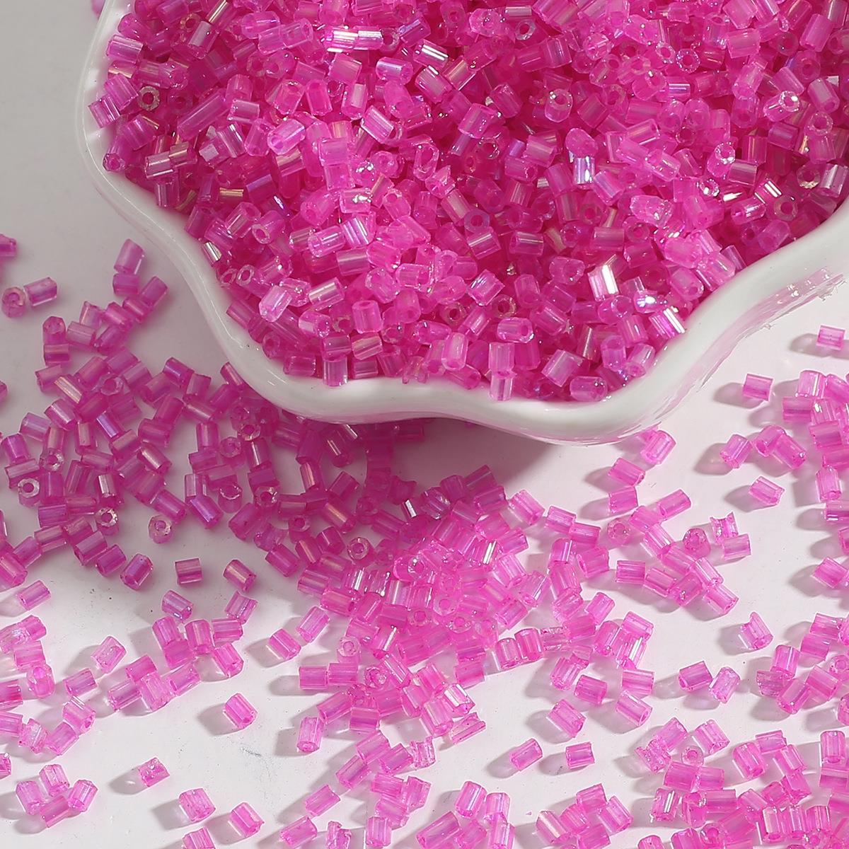 

Стеклянные бусины H-образной формы фантазийного цвета диаметром 2 мм для поделок своими руками, россыпные бусины в форме риса, разноцветные аксессуары для изготовления ювелирных изделий. 2mm 15g/bag ~700 beads