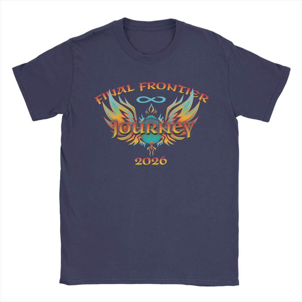 Journey Final Frontier Tour 2026 TShirts for Men Novelty Cotton Tees Round Collar Short Sleeve T Shirts New Arrival Clothing