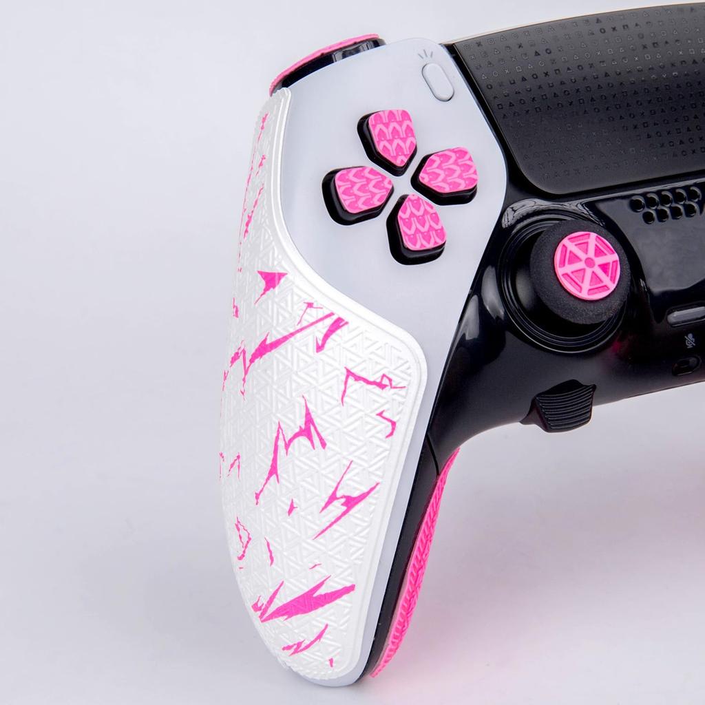 Hasaku PS5 DualSense Edge Controller Grip Elite Colorful Innovative No Grip Sticker Skin Kit for PlayStation 5 DualSense 1 White Tape, Version,