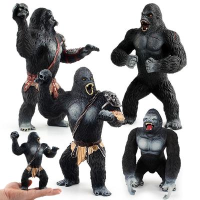 Simulation Animal Model Chimpanzee Warrior Doll Toy Jungle Wildlife Ornament Collection