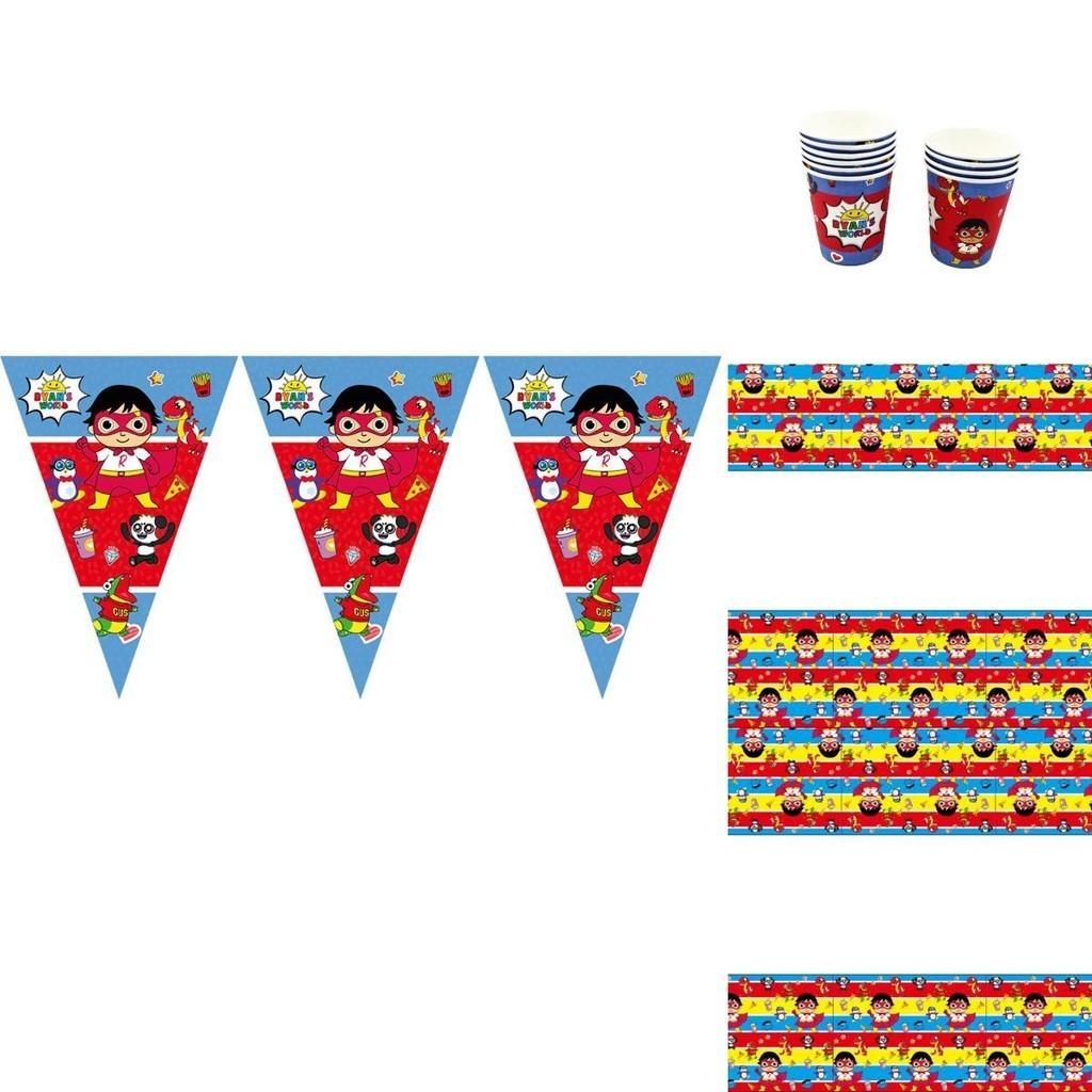 Ryans Party Decoration Tableware Paper Plate Banners Birthday Kids
