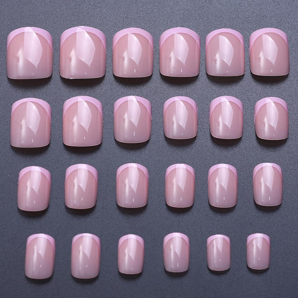 240 Piece Box Of Armor Pieces High-end Feel Bare Pink Fake Nail Pieces French Style Simple And Fashionable Short Wearing Nail Patches