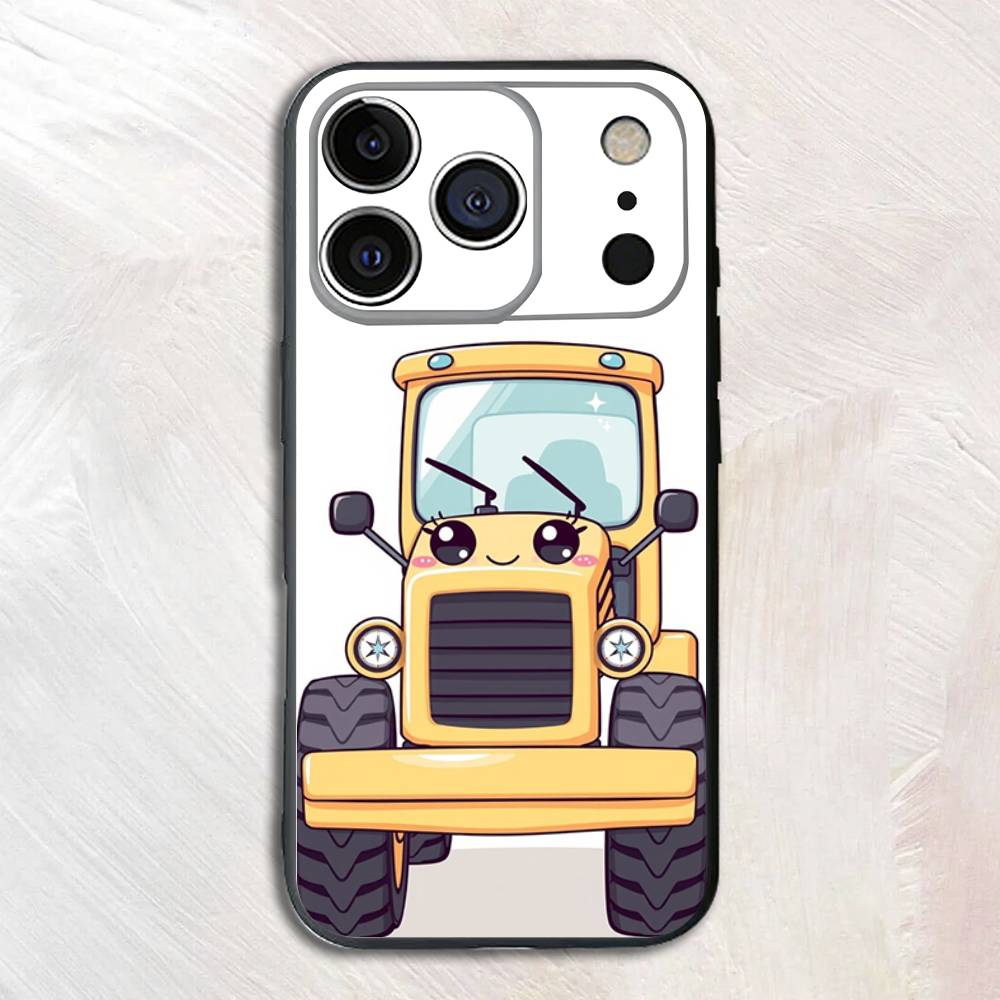 

Kawaii Vehicles Silicone Soft Phone Case For iPhone17,16,15,14,13,12 Pro Max Plus X XR SE Cover iPhone12