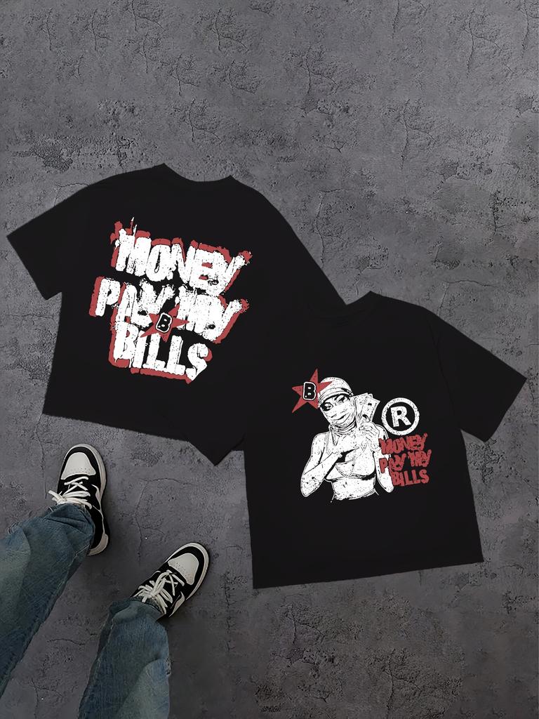 Y2K Style Printed Men's T-shirt 100% Cotton Fabric Summer Street Style Short Sleeve Women Cool Design Retro Summer