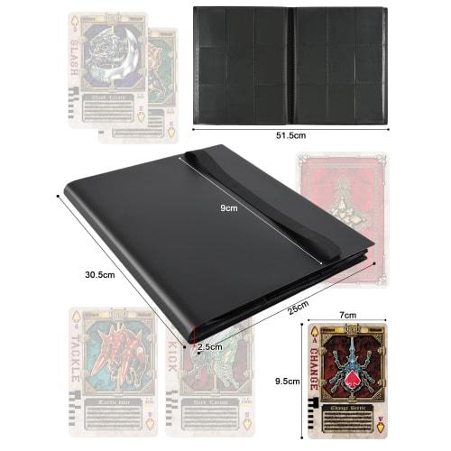 9-Pocket Card File, Holds 360 Cards, Horizontal Insertion, Double-Sided Trading Card Holder, Collection Album, Large Capacity, Organizes and Stores Ga