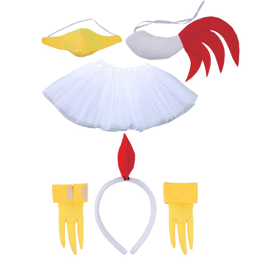 Easter Chick Headband Set Chicken Costume for Cosplay Dress Up Halloween
