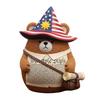 Animal History Resin Ornament American Style Animal Figurine History Themed Patriotic Animal Sculpture for Home Office Desk