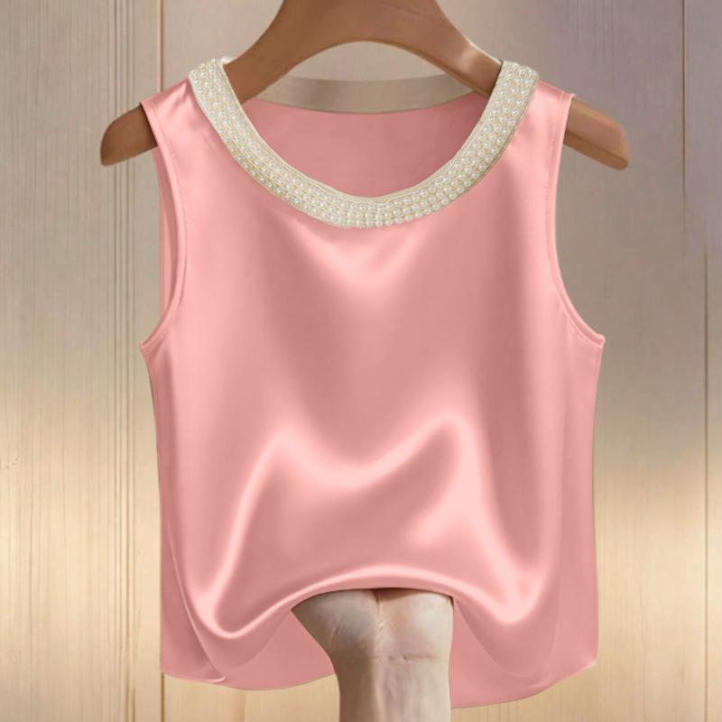 ZANZEA Women Casual Pear Splice Round Neck Loose Sleeveless Vest Tops