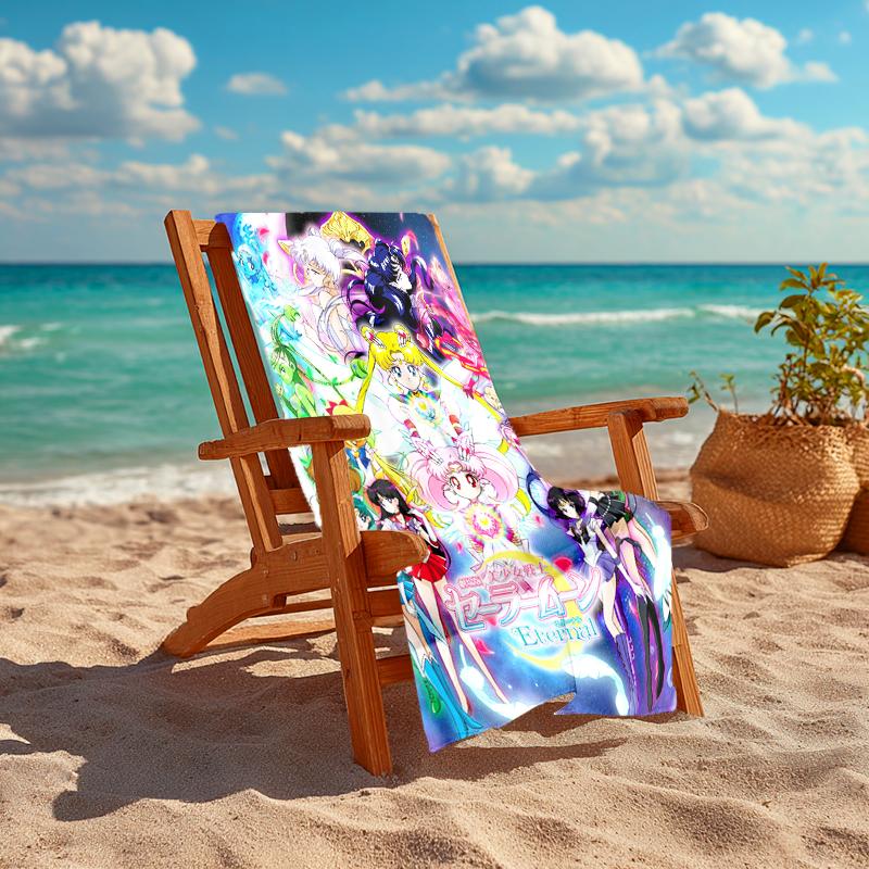 1Pc Magical Girls United Eternal Beach Towel Quick Dry Multiuse For Beach Pool Gym Yoga Home Travel Christmas Halloween Xmas Gift L1537