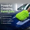 Double Layer Wool Blend Vehicle Wash Mitts Superior Dust Absorption Ergonomic Design Safe For Paint Glass Trim