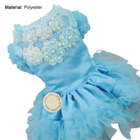 Yousheng Pet Wedding Dress Eye-catching Wear Resistant Polyester Teddy Dog Lace Style Wedding Dress Pet Apparel for Outdoor