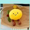 Cute Fruit Lemon Plush Keychain With Pp Cotton Filling For Bags And Gifts
