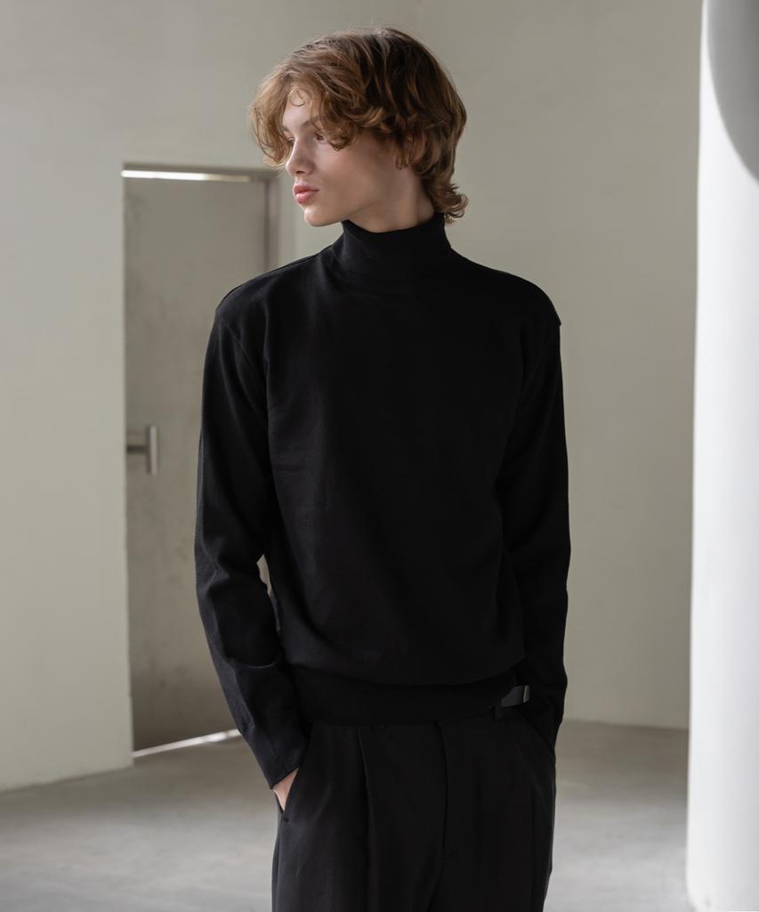 Dekkoloso Mode Herasi Turtleneck Knit [Black]