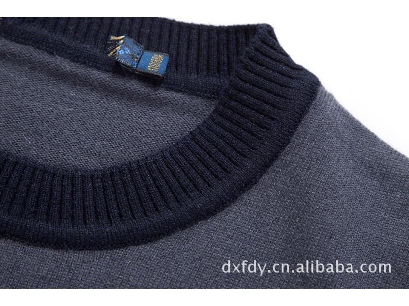 Counter Brand Autumn Striped Wool Crew Neck Sweater for Men HSWD4H048