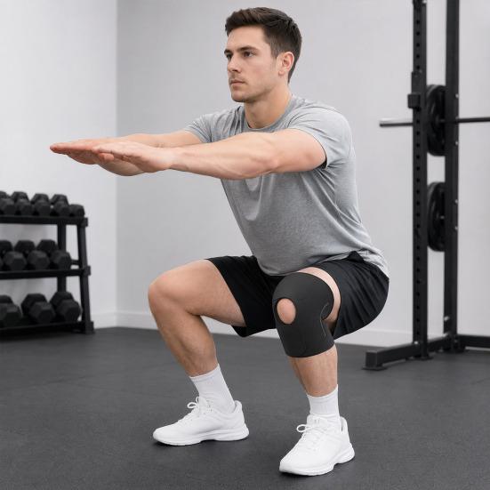 Knee Support Brace for Men Women, Breathable Running Sports Knee Compression Sleeve, Workout Knee Wrap for Meniscus Tear, Arthritis Pain Relief