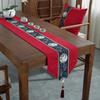 Chinese Style Table Flag Waterproof Oil Resistant Tassel Table Runner Tea House Tea Towels Zen Tea Table Cloth Hotel Bed Flag