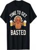 Time To Get Basted Funny Thanksgiving Turkey Gifts Men T-Shirt