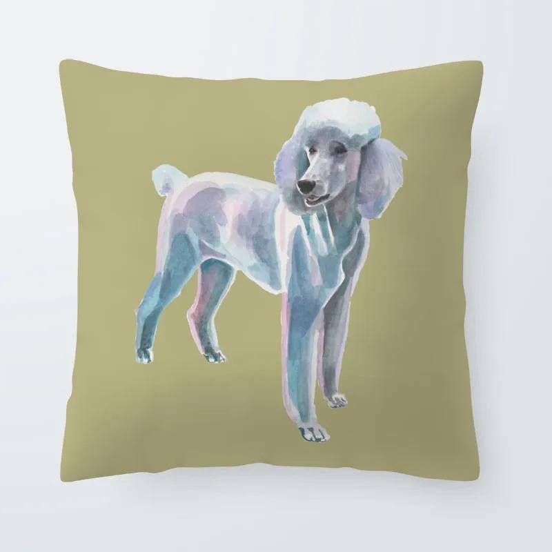 Home Decor Dog Cushion Cover Greyhound French Bulldog Pillow  Blue Gamer Chair Sofa