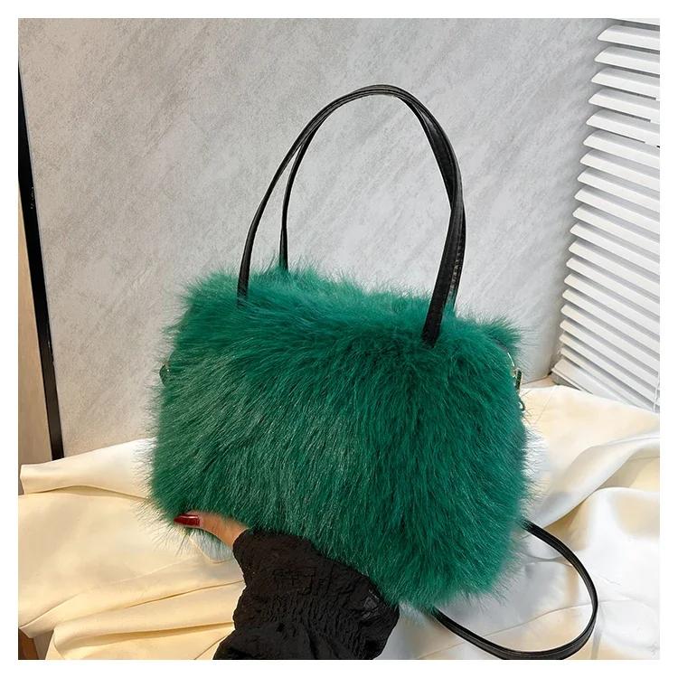 Velvet Fur Women's Shoulder Bag Versatile Crossbody Bag High-quality Bucket Bag Portable
