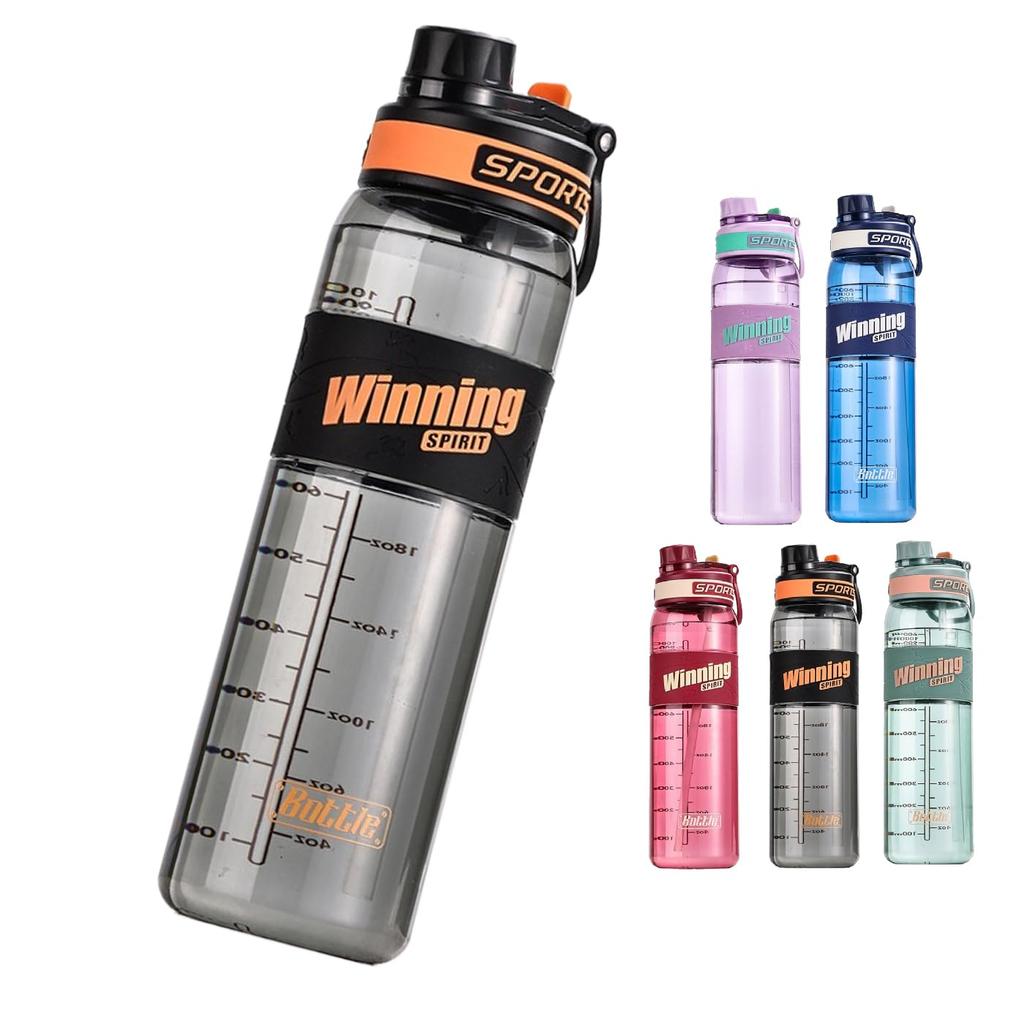 NAWEN Bottle Water Bottle 1000ml Large Capacity Portable Straw Sports Water Bottle BPA Free Plastic Water Bottle for Bicycles Adults Children Outdoor