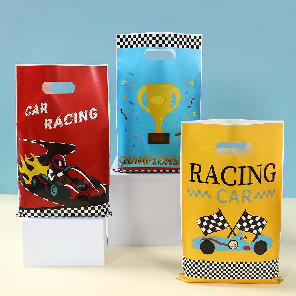 Racing Car Theme Gift Packing Hand Bag Race Car Birthday Party Decoration Kids Boy Birthday Party Supplies Candy Treat Bag