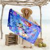 Bluey's Colorful Adventure Customized Name Beach Towel Quick-Dry Soft Microfiber