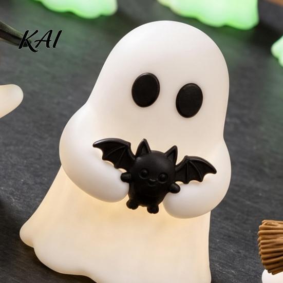 Holiday Party Table Display Halloween Luminous Mini Ghost Figurines, Glow in The Dark Cute Small Home Decor Miniature Statue for Micro Landscape,
