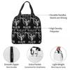 Shotokan Karate Symbol und Kanji Weißer Text Isolierte Lunchtasche für Damen Büro Kühlbox Thermische Lebensmittelbox Tragetasche Lunchboxen