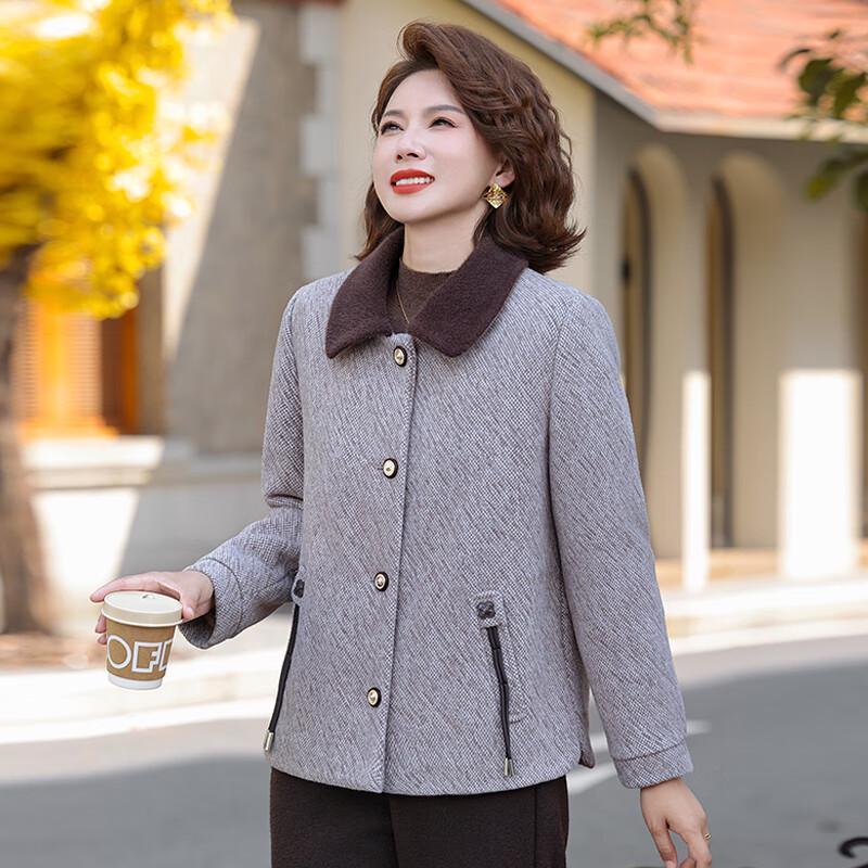 Ronghua Women's Autumn/Winter Short Wool-Blend Jacket