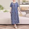 Abito da donna estivo vintage casual manica corta abito lungo per donna vestito estivo