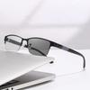 Blue Light Glasses Photochromic Sun Eyewear Half-frame Business Multifocal Presbyopia Glasses Diopter To +4.0 Eyeglasses for Men