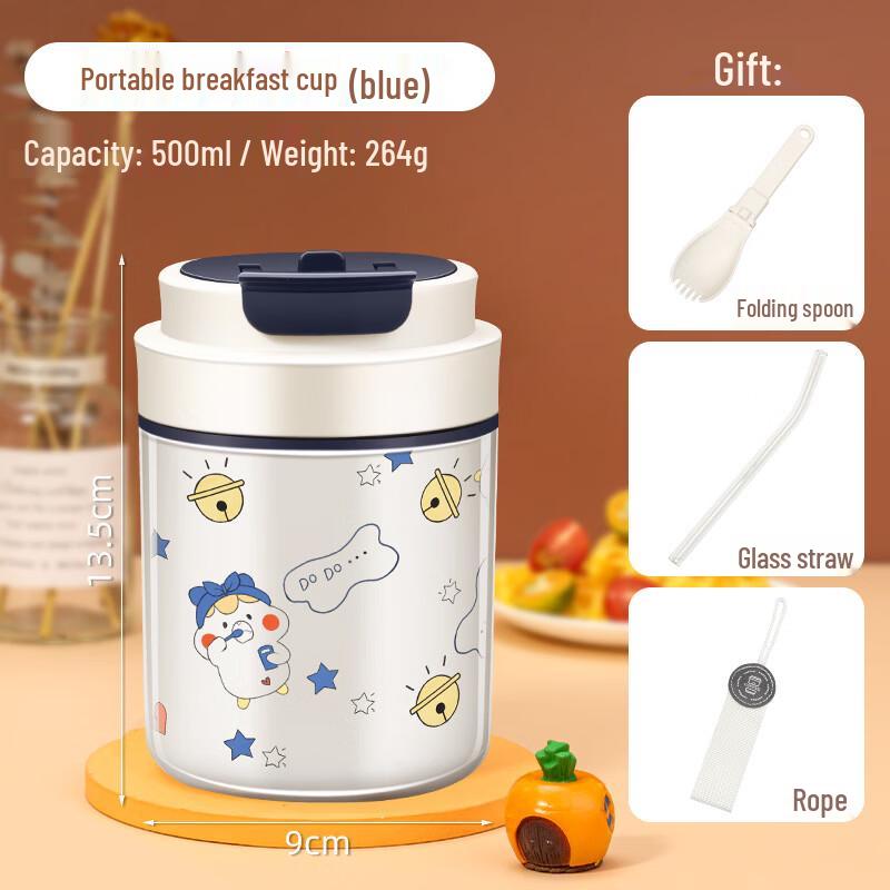 Insulated Portable Stainless Steel Breakfast Cup
