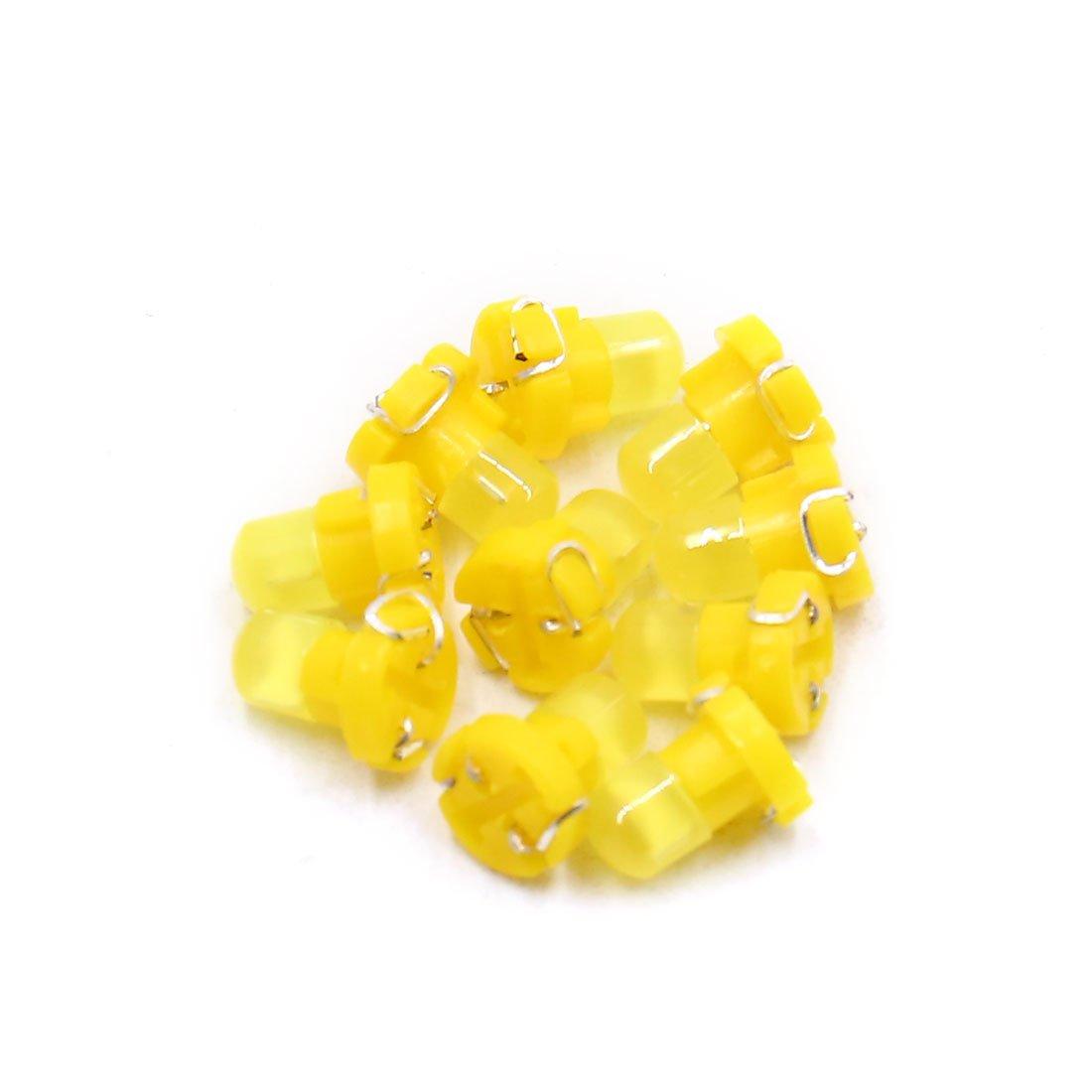 uxcell T3 Светодиодная лампочка Желтая подсветка приборной панели автомобиля 10 шт. жёлтый