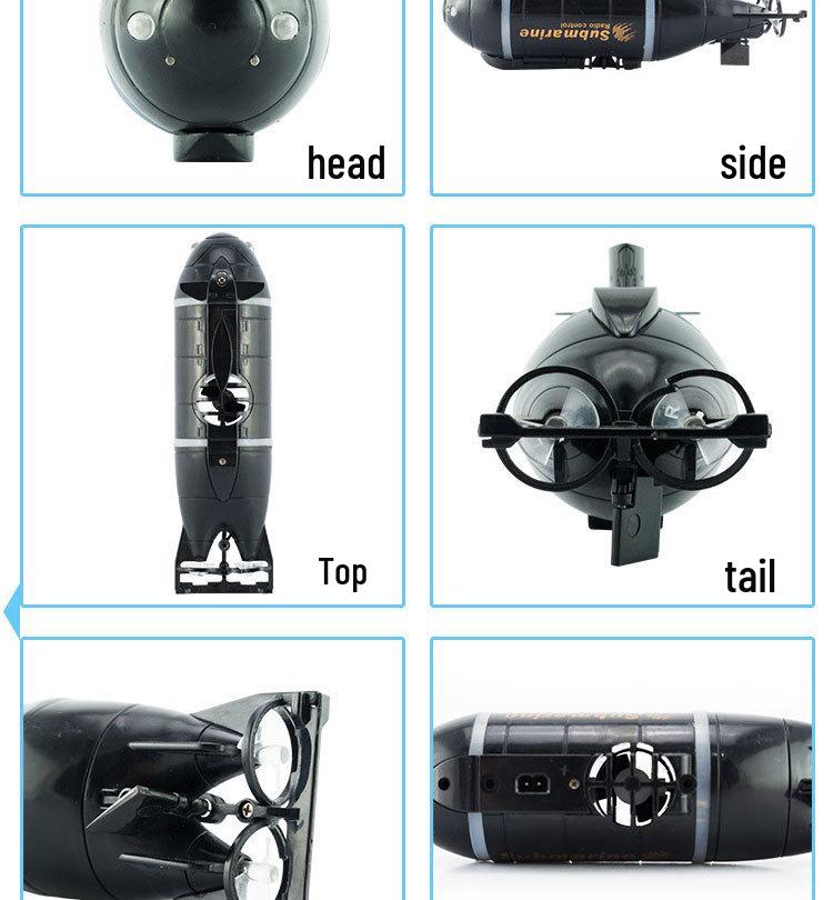 Four-Six Channel Mini Wireless Remote Control Submarine Toy Boat for Teasing Fish