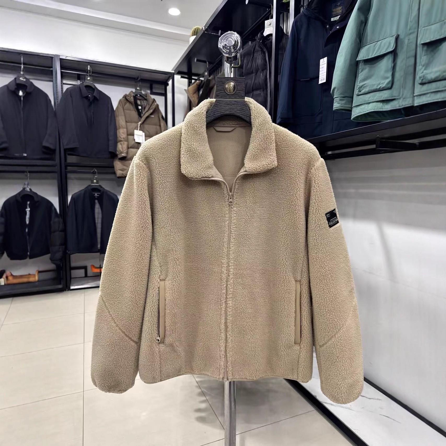 

Sea Cut: Double-Sided Warm Fleece Jacket - Lambswool Stand Collar, Soft and Cozy for Autumn & Winter - Men s Clearance Sale Size 175 for 130-145 jin хакі