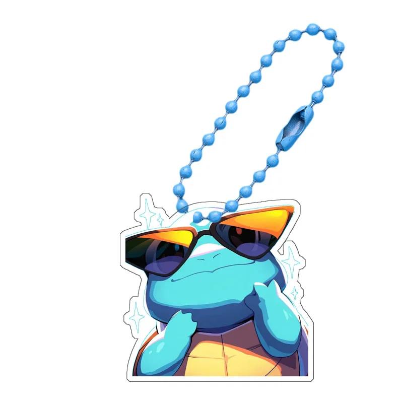 Anime Pokemon Charmander Psyduck Bulbasaur Gengar Squirtle Jigglypuff Mew Snorlax Pikachu Acrylic Keychain Bag Pendant 5cm Gifts
