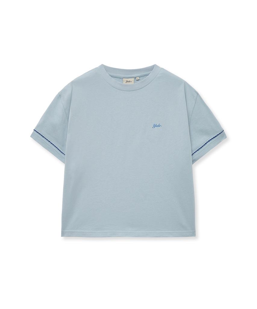 YALE Women'S Stitch Point T-Shirt_Blue Grey