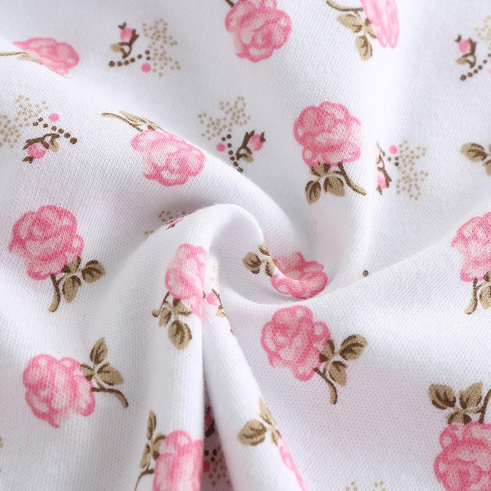 Oblečení pro holčičku Květinový vzor Bavlna Oblečení pro novorozence s dlouhým rukávem Převleky Kombinézy Kostýmy Oblečení pro kojence a batolata