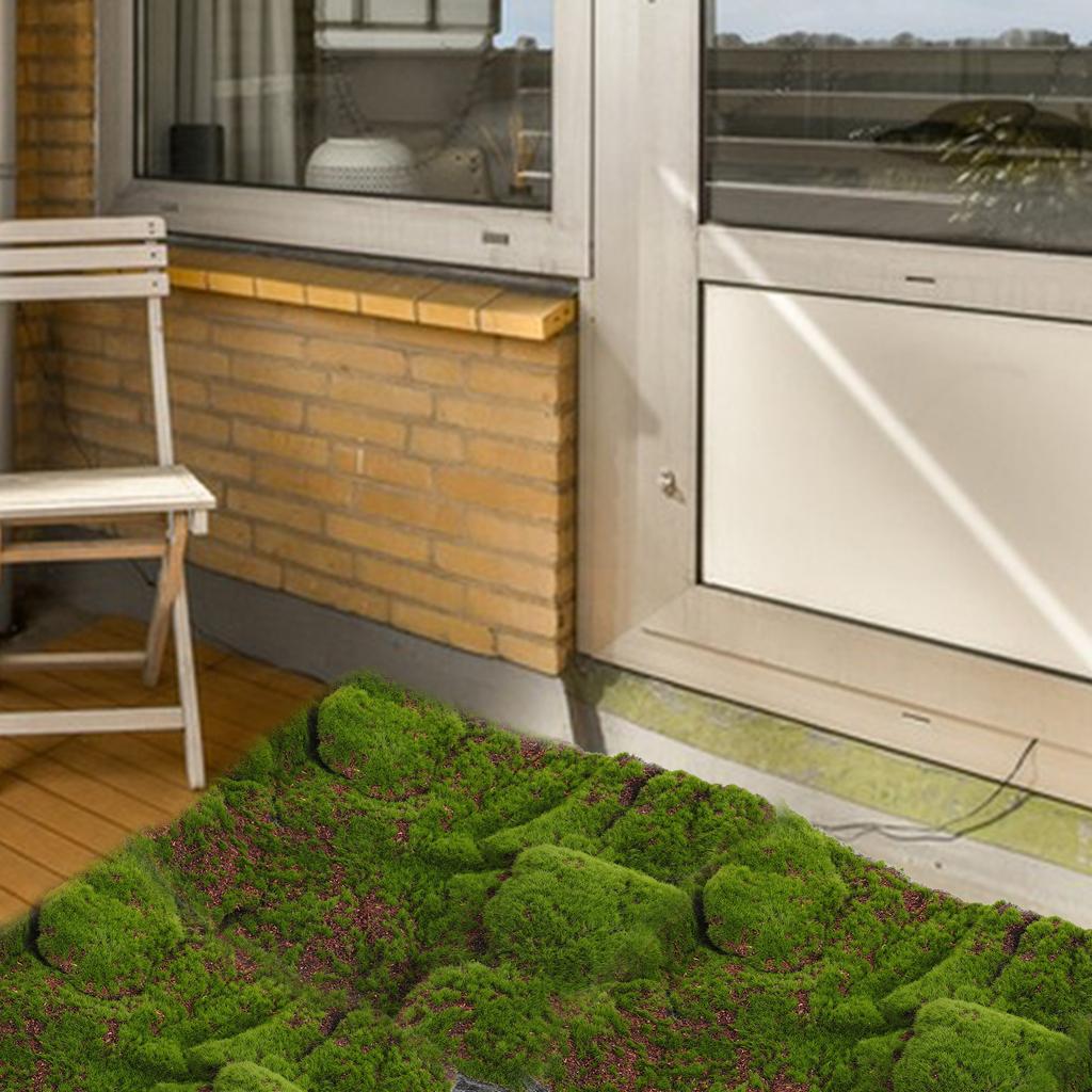 30X30Cm Lifelike Artificial Moss Mat Fake Green Turf Lawn Simulation Grass Carpet Decor For Balcony Room Landscape Plastic Safe