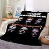 Custom 1pc Rammstein Metal Music Poster Blanket, Soft And Comfortable Blanket, Casual Warm, Camping Travel Blanket, Birthday Gift Q9122009