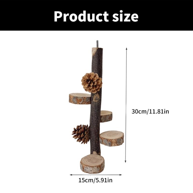 Parrots Grinding Scratchers Perch Pinecone Bird Stand Cage Toy Ladder Rack Toy Grinding Perch Supplies
