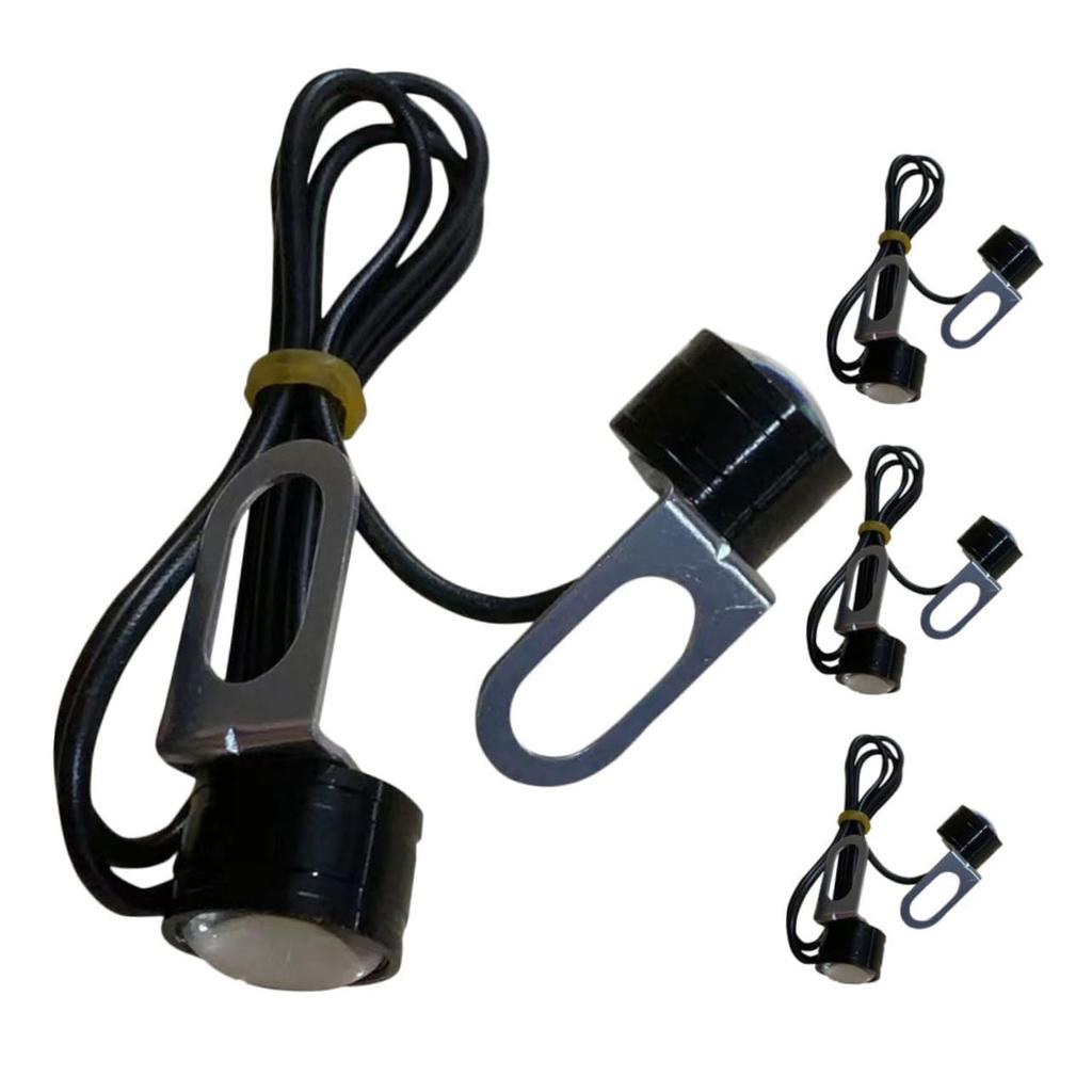 CONGARTENO 4pcs Eagle Eye Light Car Daylight White High Bright Energy Saving Reverse Backup Lamp Waterproof Design for Bike Truck