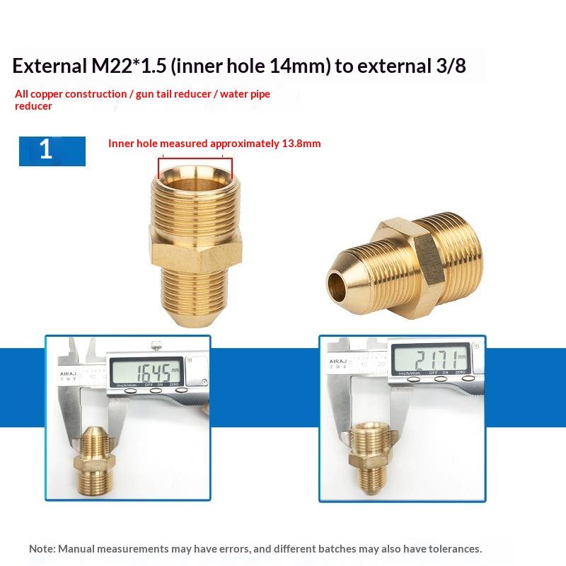 Brass Hose Barb Connector Male to Female Adapter Durable Pipe Fitting for Water Gas Air Tubing Applications