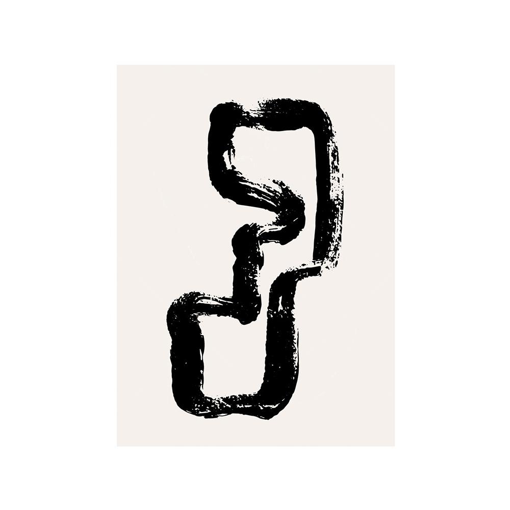 Modern Abstract Line Art Beige Black Minimalist Canvas Painting Poster Print Wall Pictures Living Room Interior Home Decoration