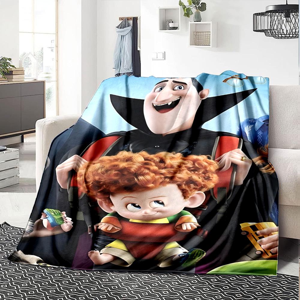 1 Stück Vampirfamilie Abenteuer Flanelldecke für Super Weichen Niedlichen Komfort für Reisebettwäsche Couch Sofa Decke Y73032