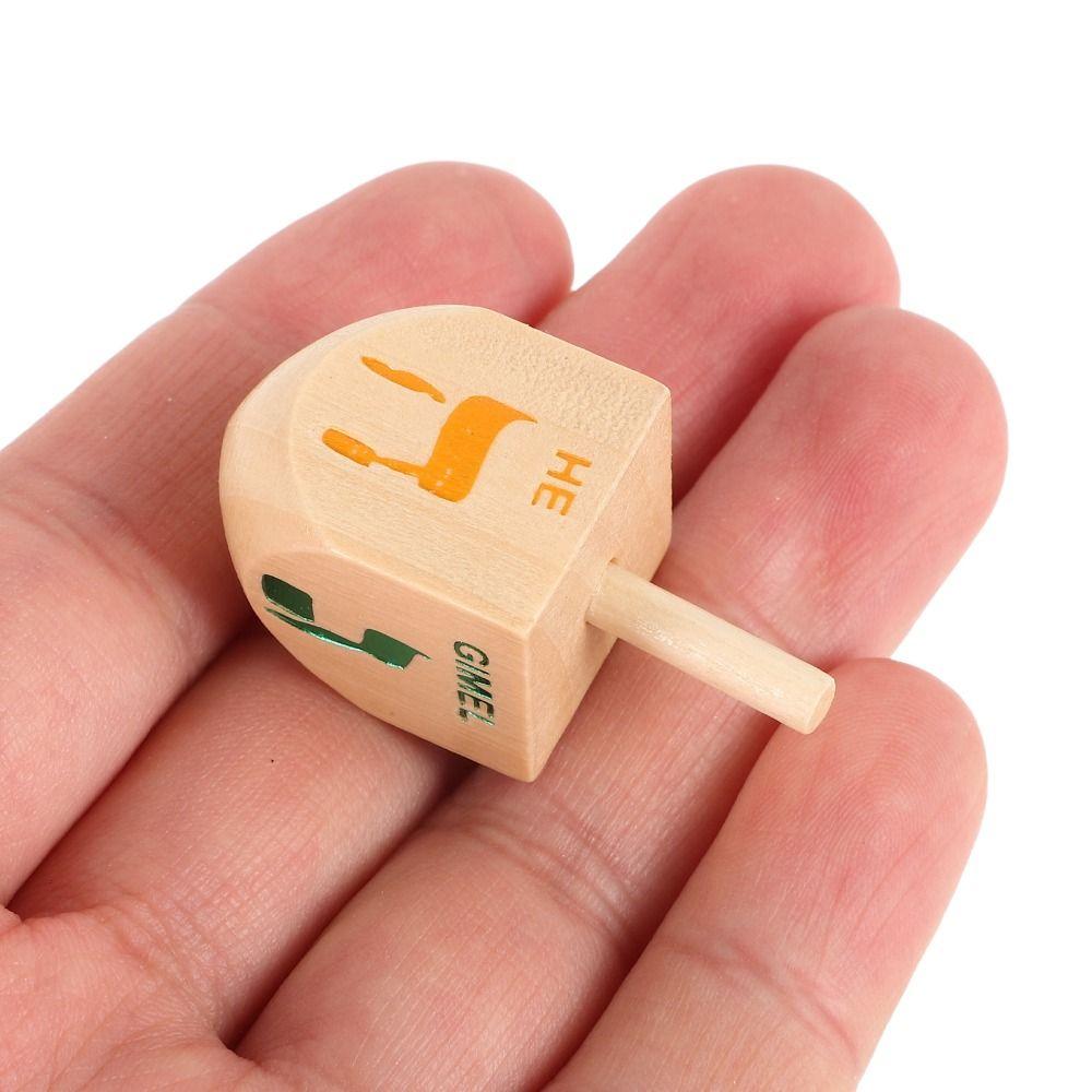10Pcs 10 Pcs Spinning Top Toy Children Gits Wooden Crafts Wooden Spinning Dreidel  Table Decorations